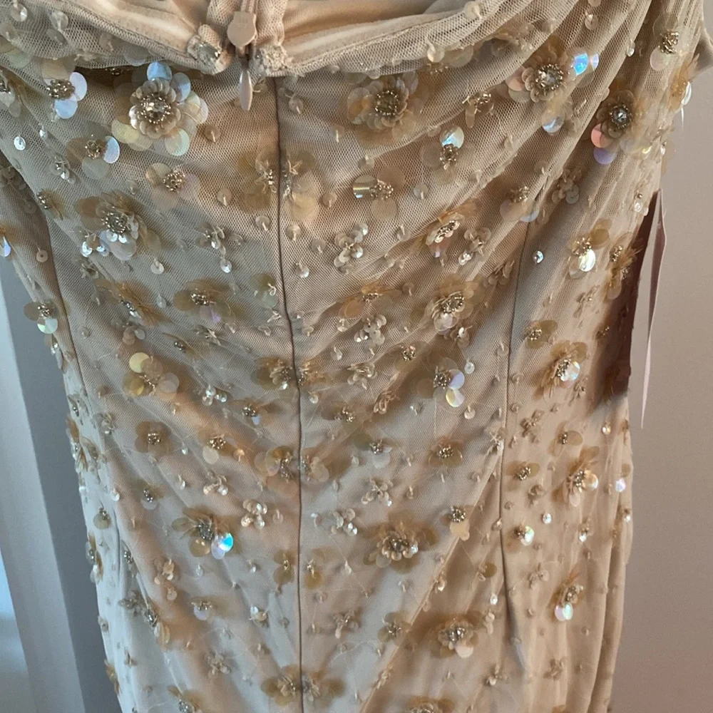 Adrianna Papell NWT off shoulder size 14 gown - Picture 11 of 16